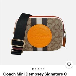 Coach Mini Dempsey camera Leather Crossbody & matching wallet LIKE NEW
